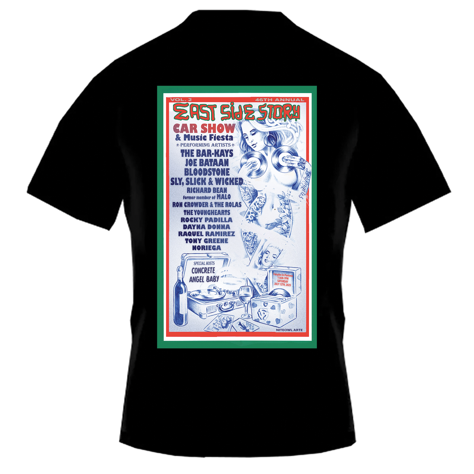 East Side Story Car Show – Concert Black T-Shirt (Pomona)