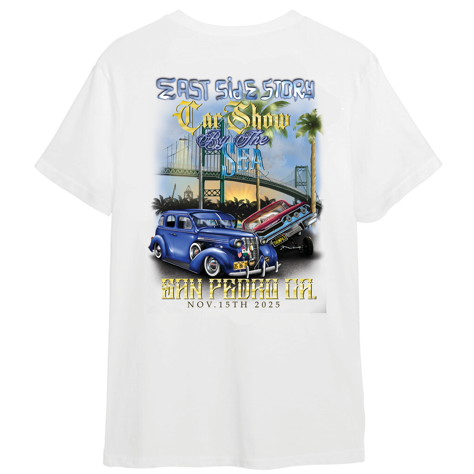 (Pre-Order) East Side Story Car Show By The Sea - San Pedro [T-Shirt - White]