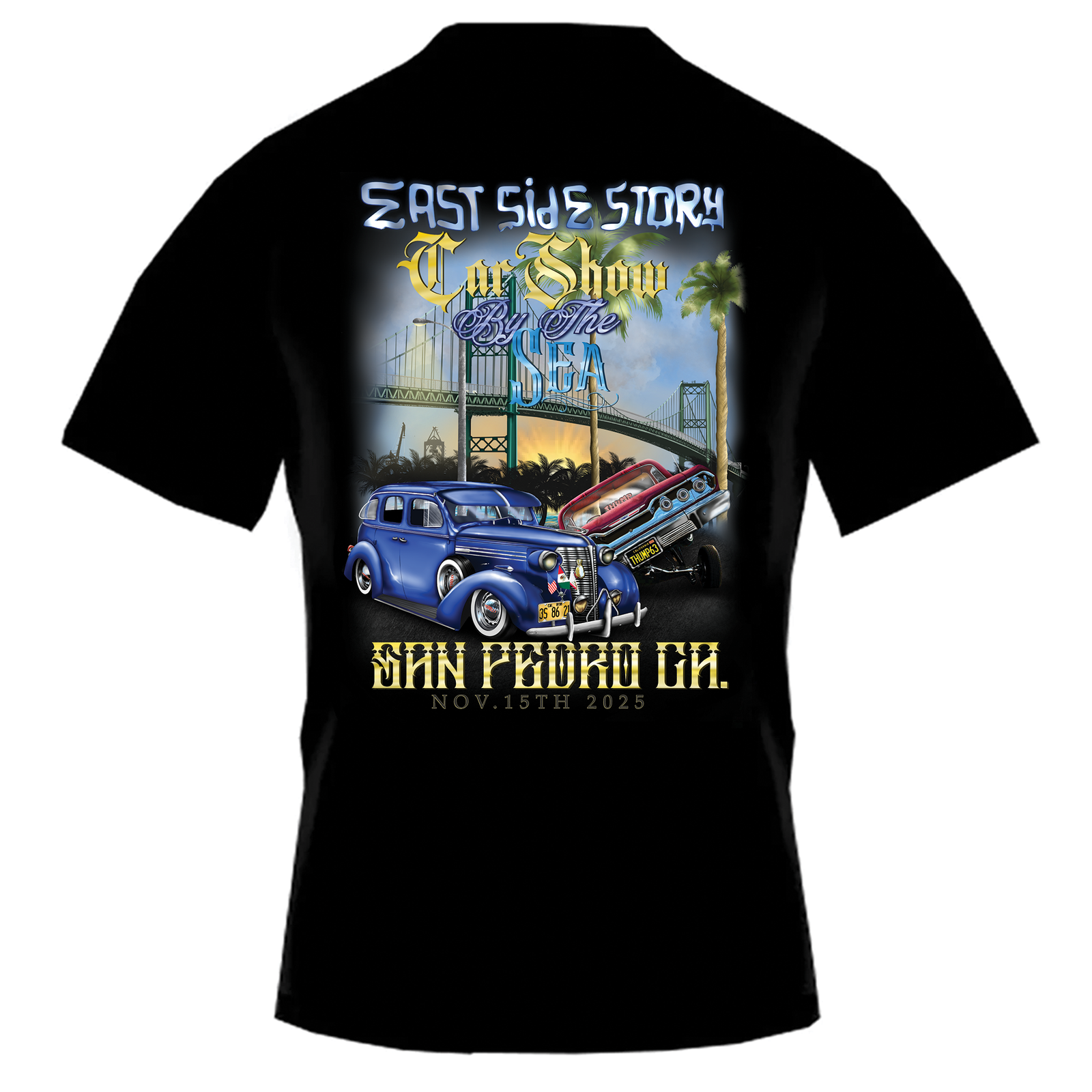 (Pre-Order) East Side Story Car Show By The Sea - San Pedro [T-Shirt - Black]