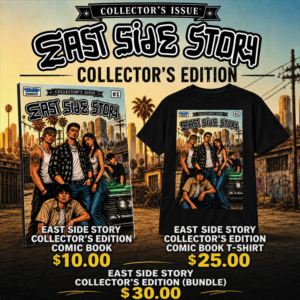 East Side Story Comic Book and T-Shirt Bundle-Collector’s Edition