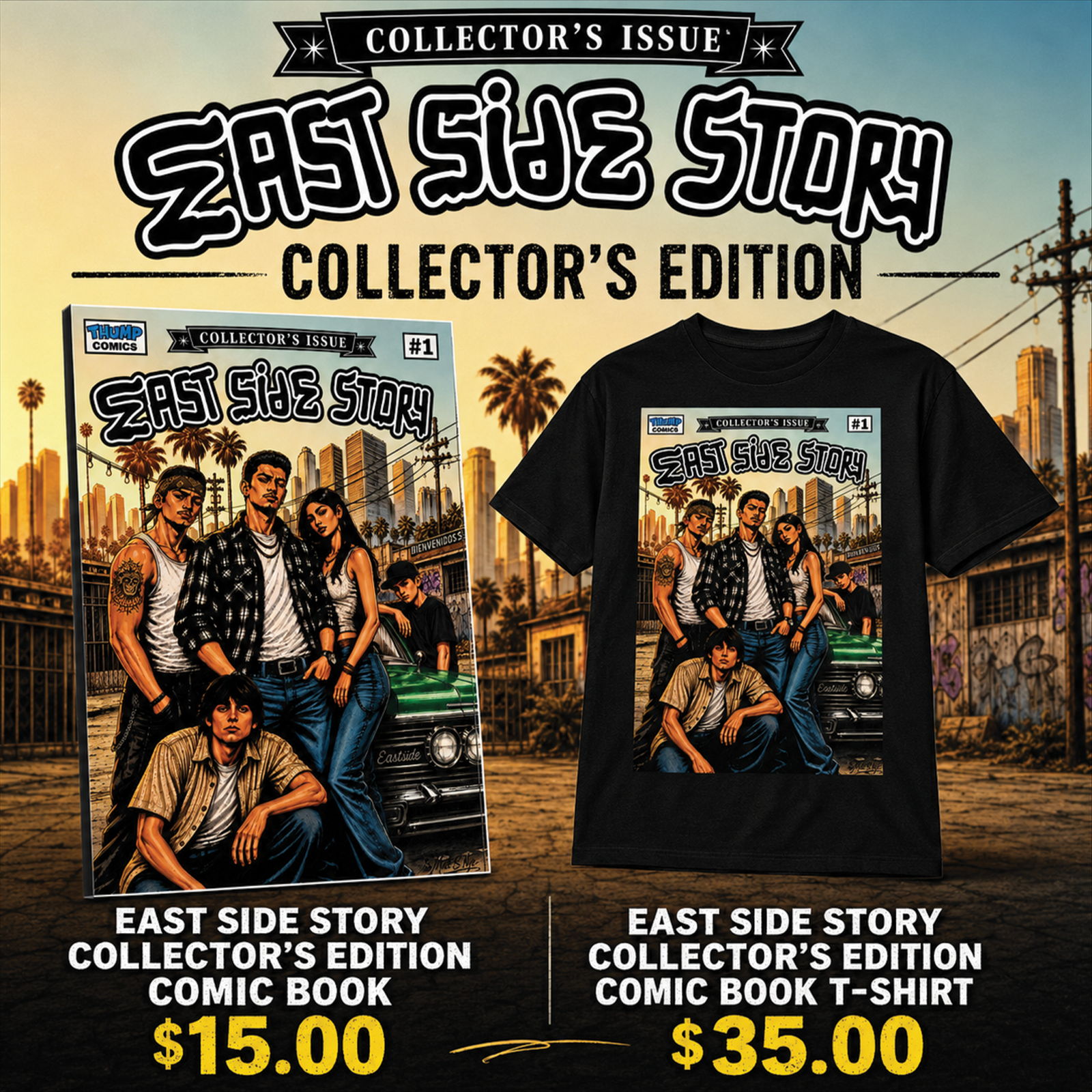 East Side Story Comic Book and T-Shirt Bundle-Collector’s Edition